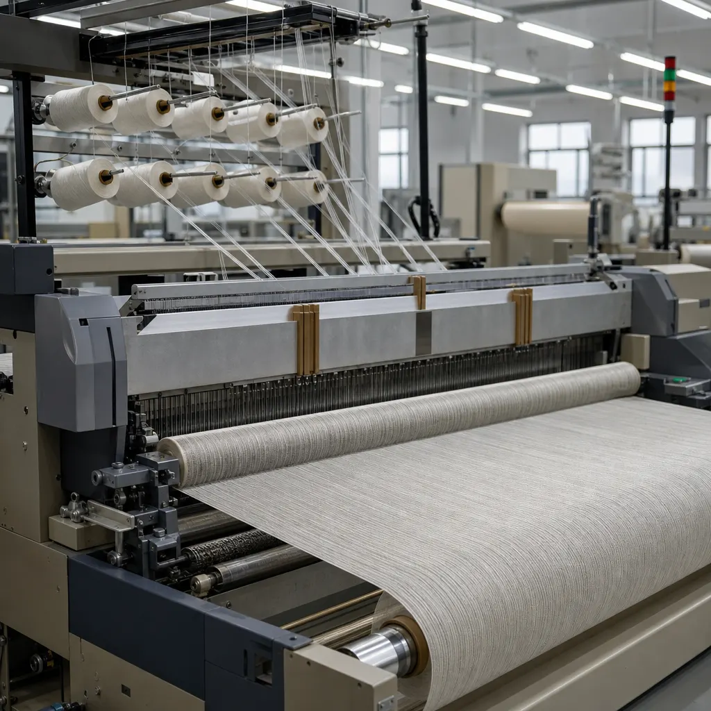 Industrial weaving at KEEP MOVING fabric mill